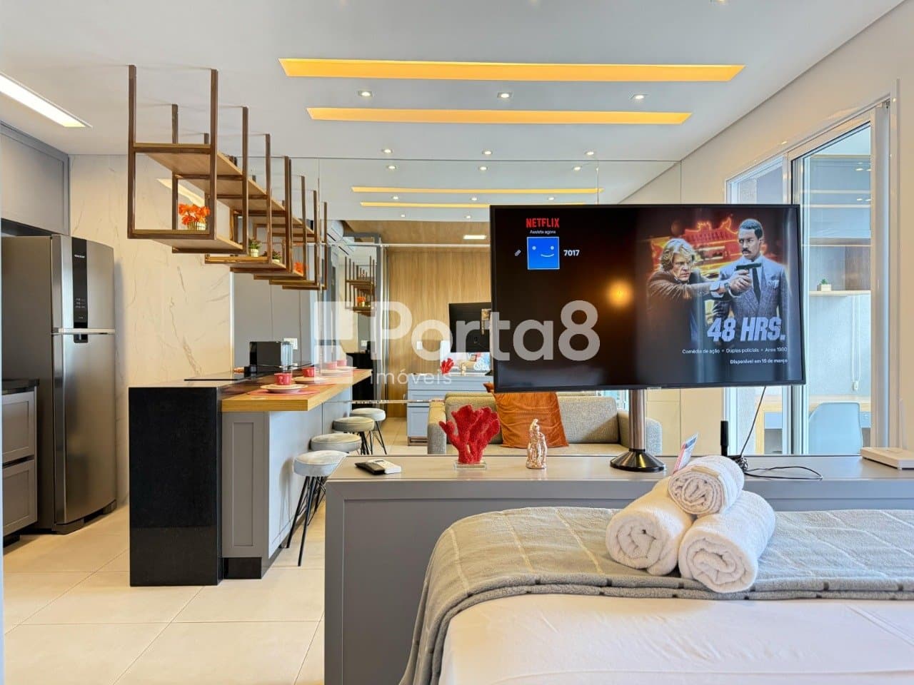 Apartamento 1 Dormitório Mobiliado Jardim Tarraf II com Vista - Foto 3
