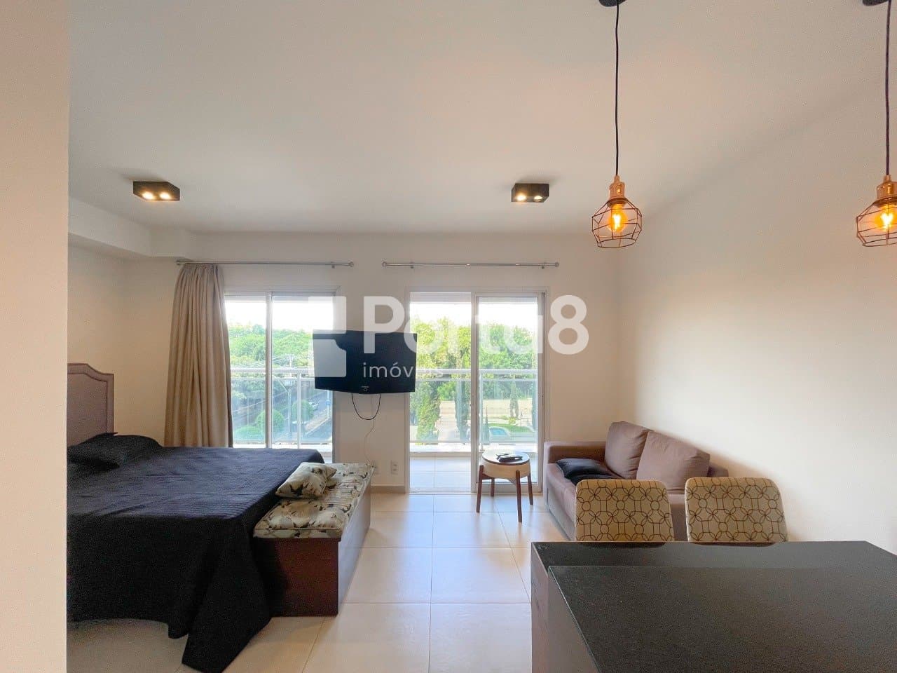 Apartamento 1 Quarto Mobiliado no Jardim Tarraf II com Vista - Foto 2